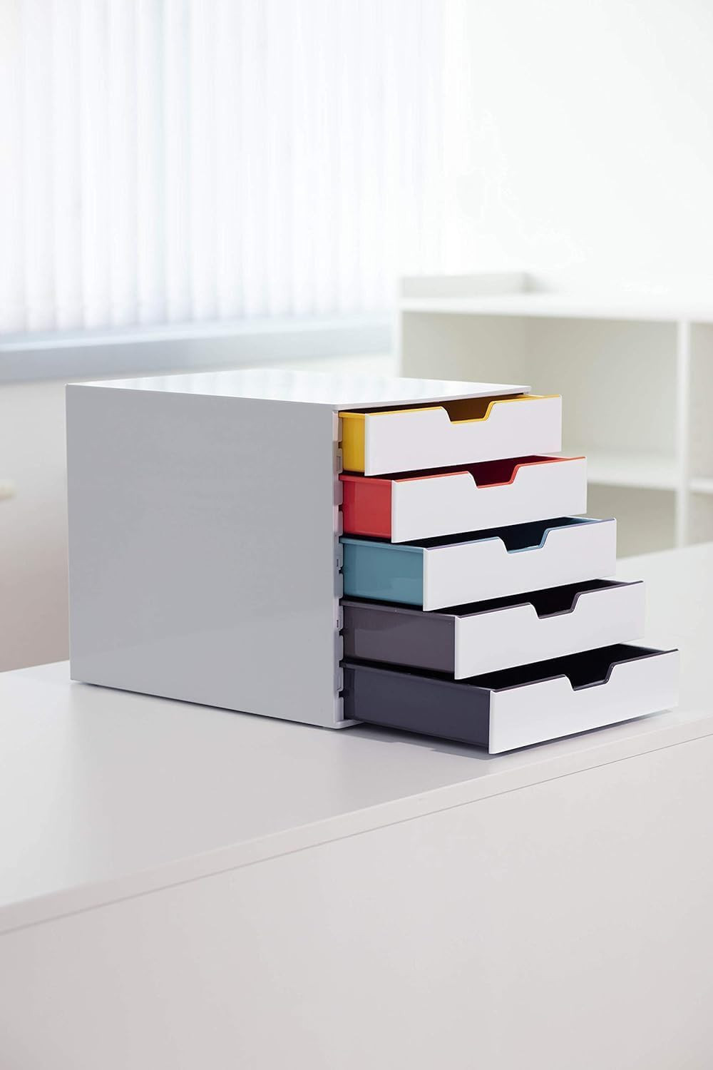 Varicolor 5-Drawer Desktop Organizer – Color-Coded for Files & Documents