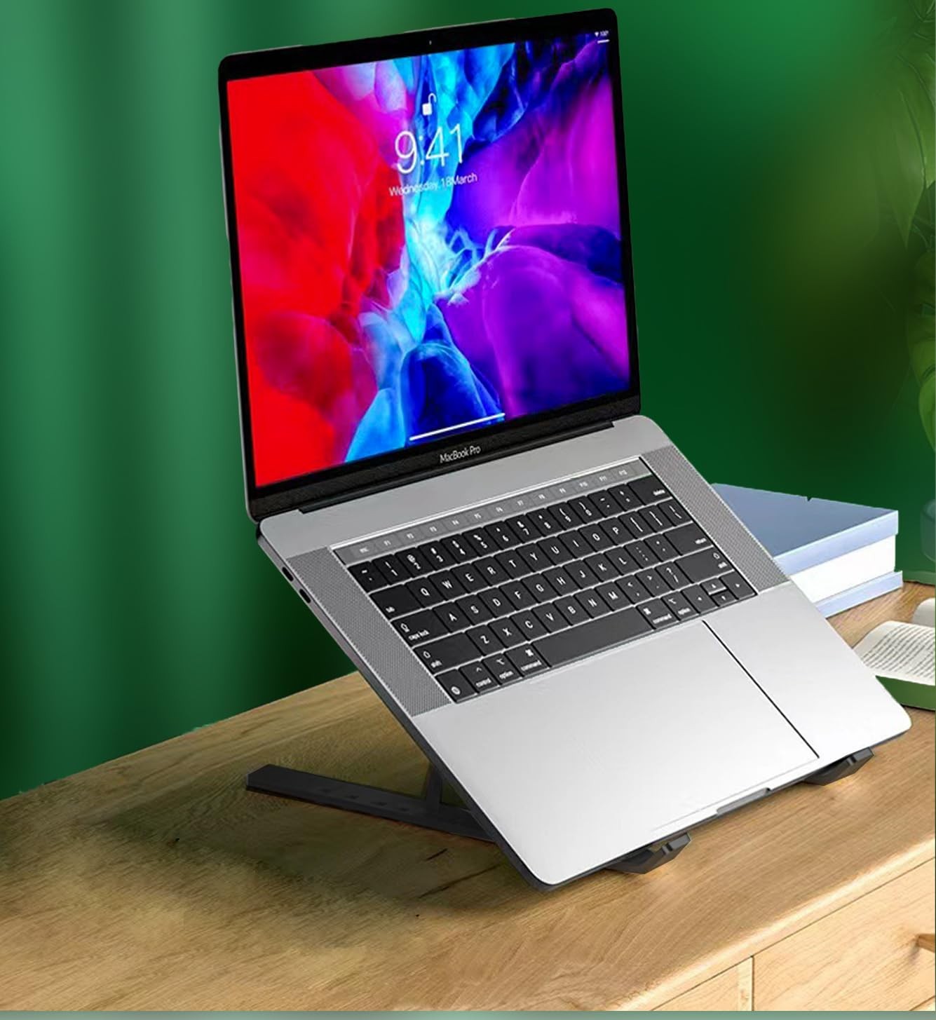 Aluminum Alloy Not ABS Notebook Stand,Portable All Silicone Laptop Black