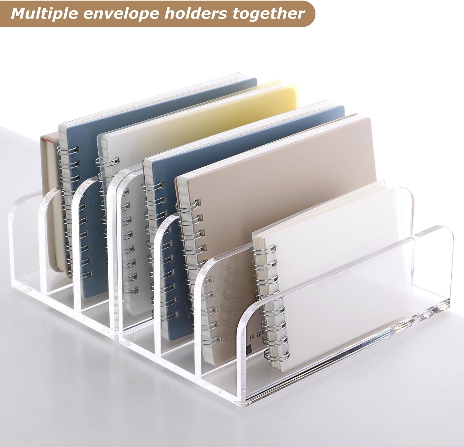 Elegant Acrylic Mail Sorter with 3 Laddered Compartments for Organized Desktops