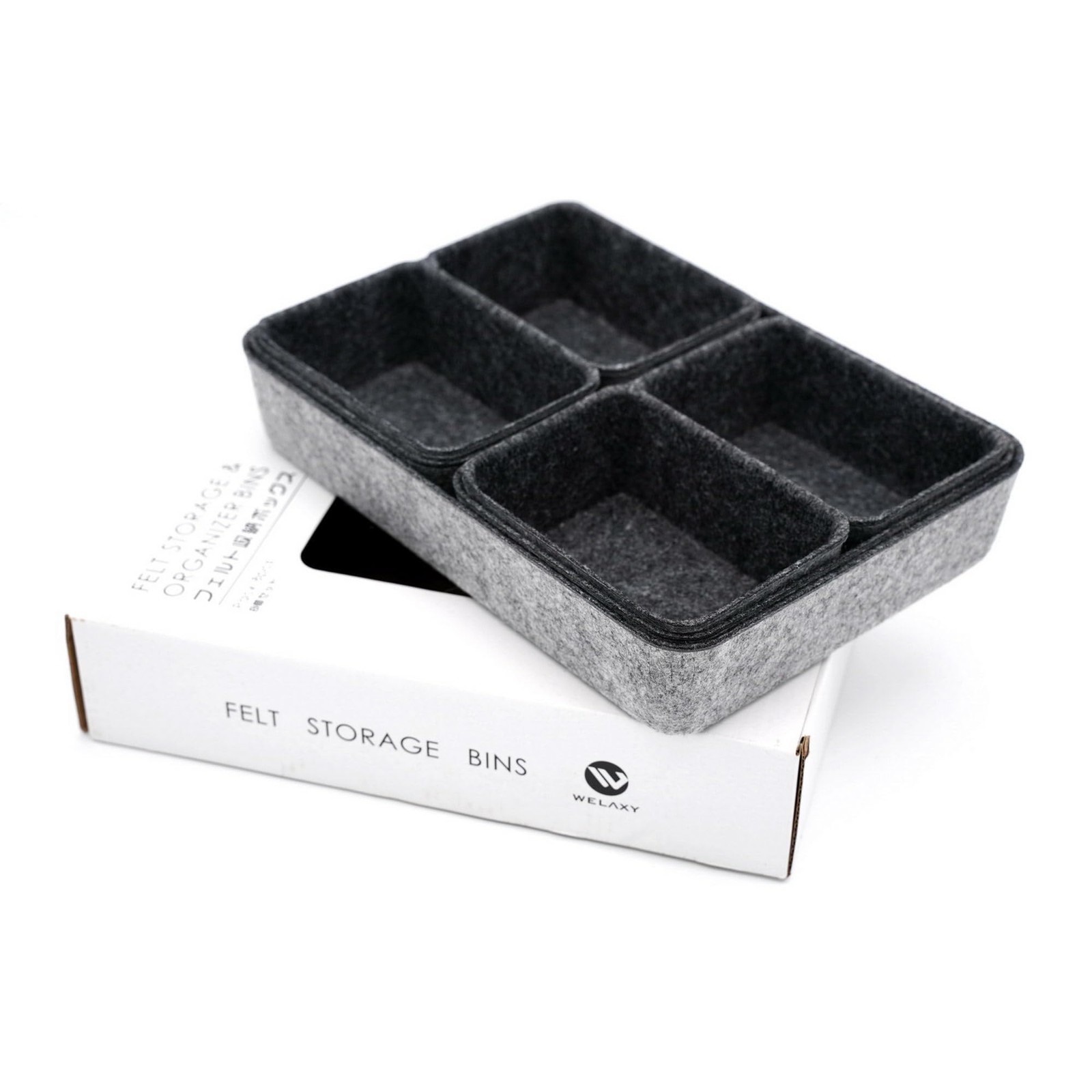Drawer organizers tray felt storage bin office Shallow Small Desk Draw divide…