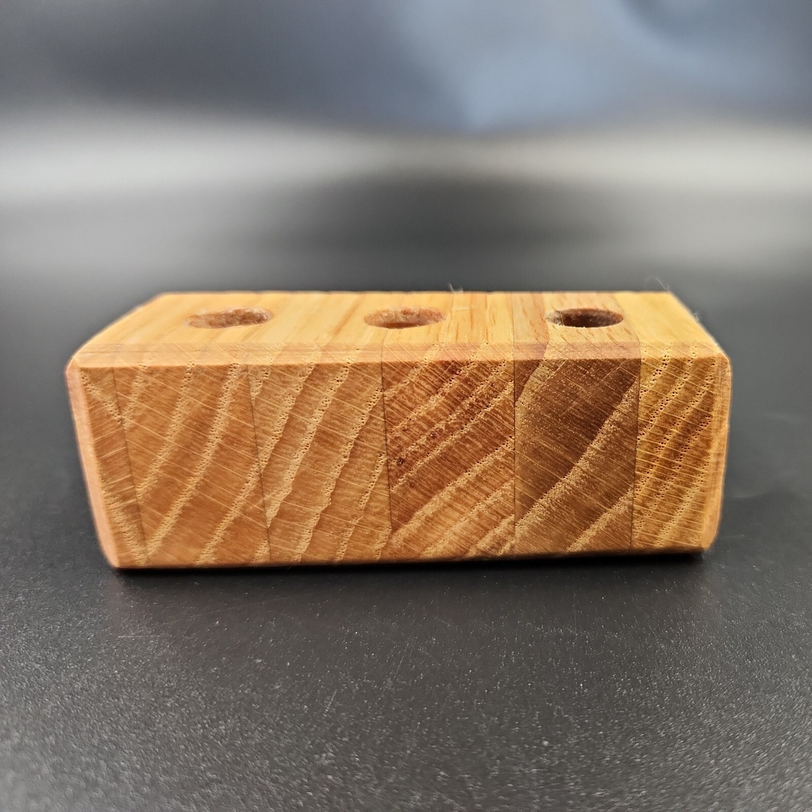 Desk Organizer Business Card Holder and Pen Stand Handmade Office Gift Oak Wood