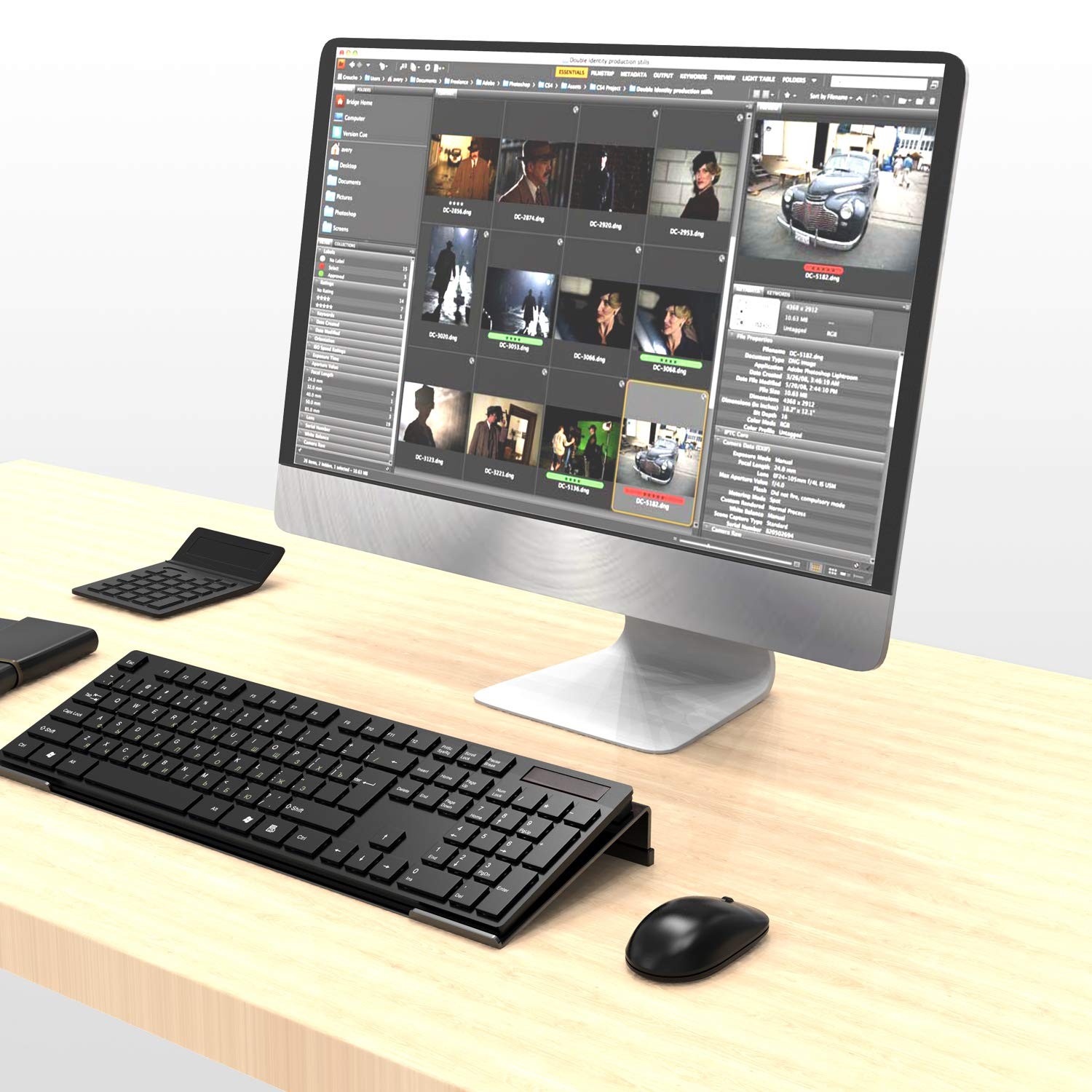 KOTEMON Acrylic Tilted Computer 17″x5.5″x1.5″H Full Size-BLACK, Black