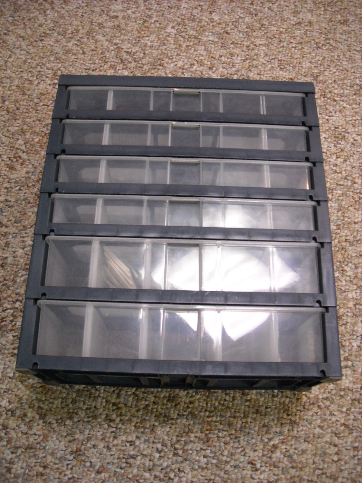 ZAG compartment 6 Drawer Plastic Handle Box Organizer Storage Click Drawers Nice