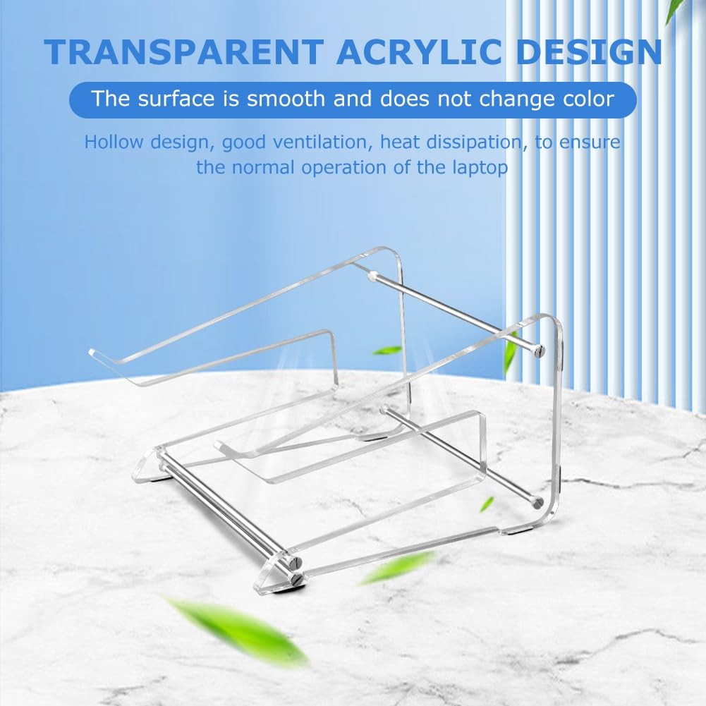 Bibabala Laptop Stand,Acrylic Stand for Desk,Ergonomic Transparent