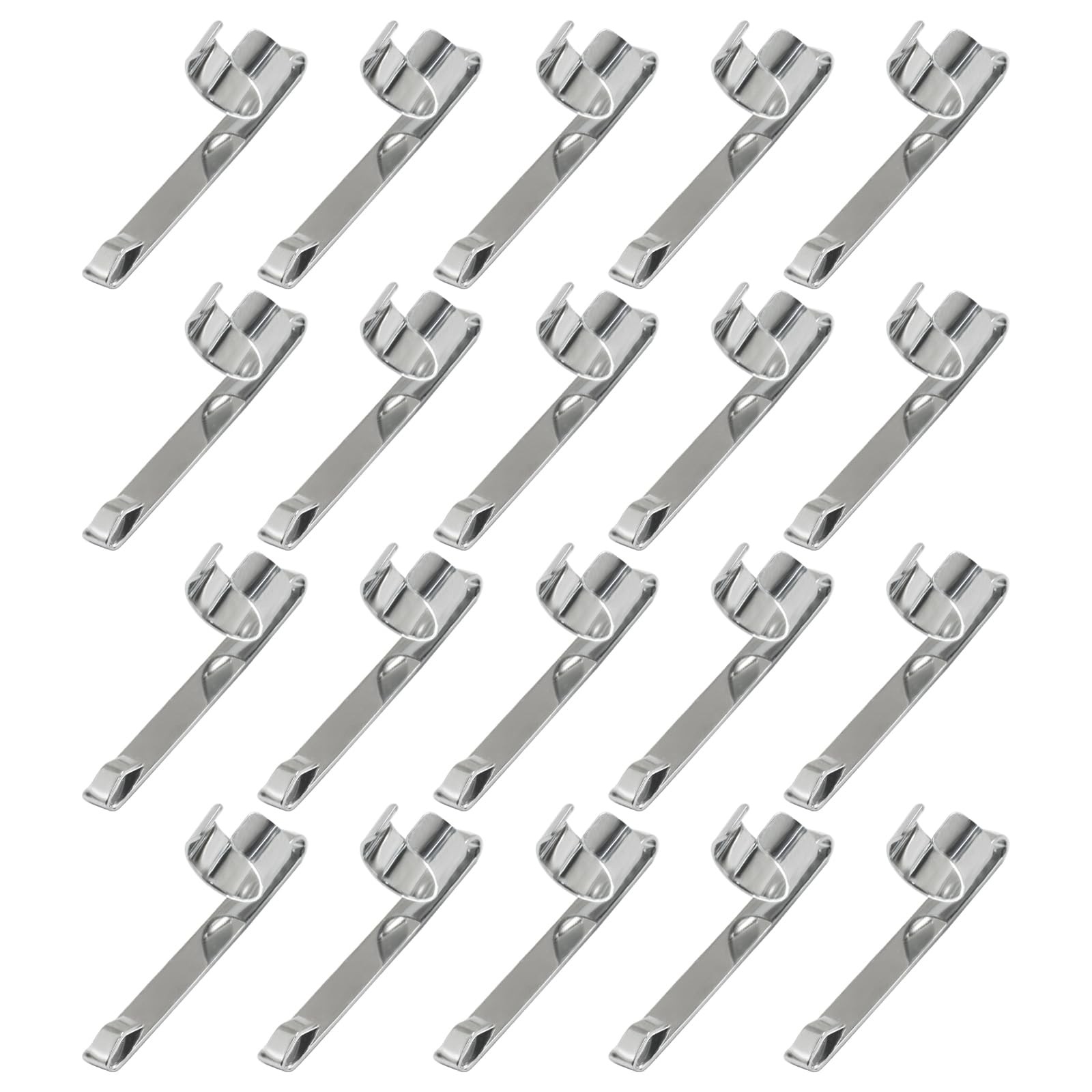20Pcs Metal Pen Clips Snap In Pen Clips Slide On Pencil Holder Clip for Notebook