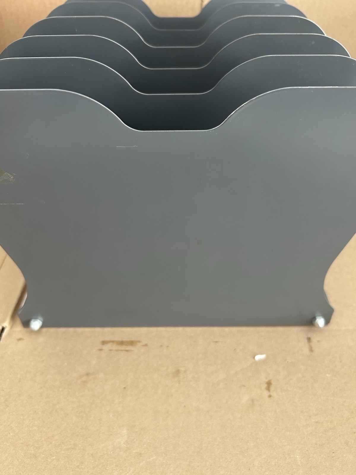VTG Style Steel Vertical Desk File Folder Paper Organizer 5 Slot Industrial
