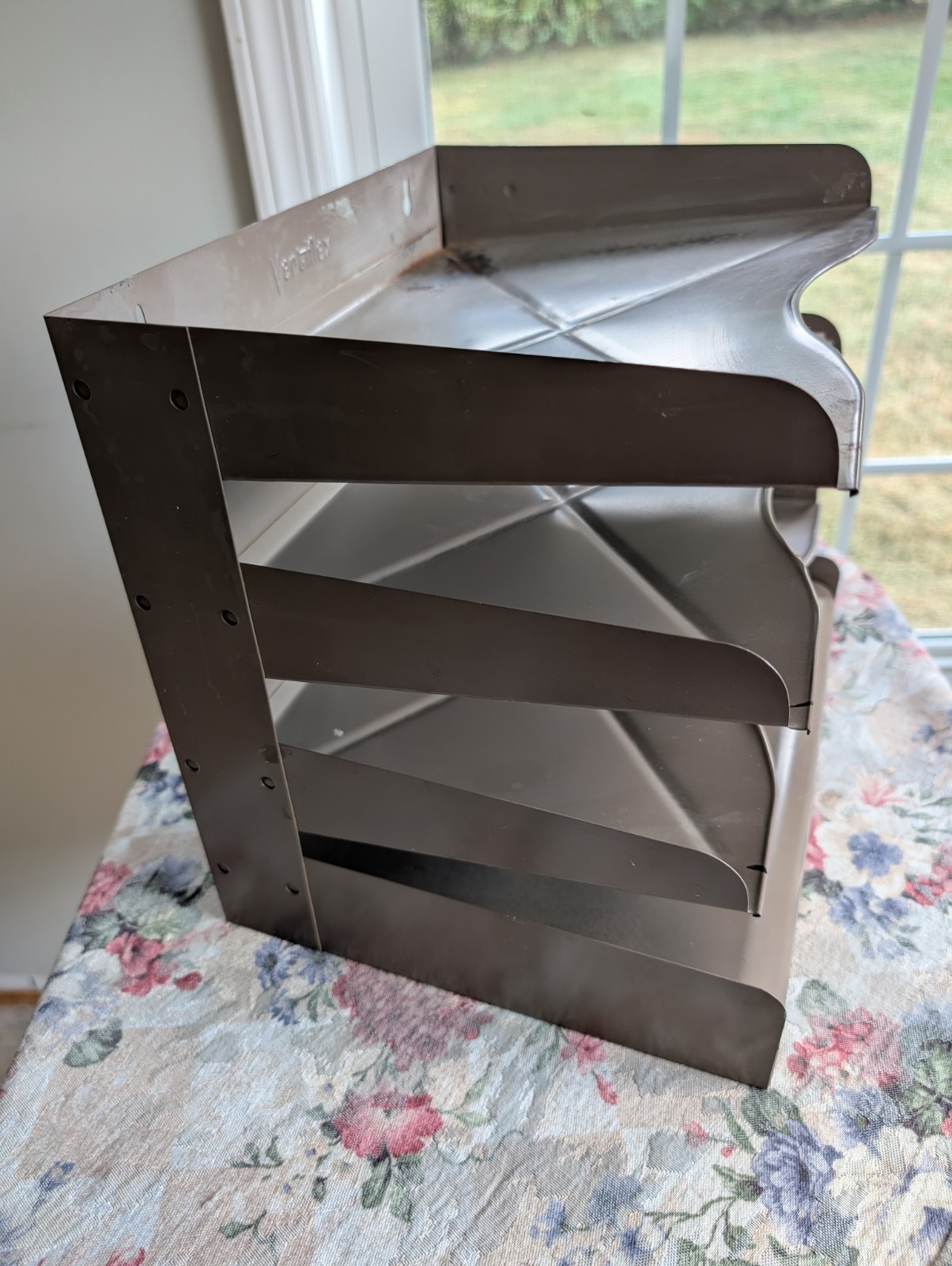 Vintage VERTIFLEX Metal Paper File Organizer – Tiered – Table Top or Wall Mount