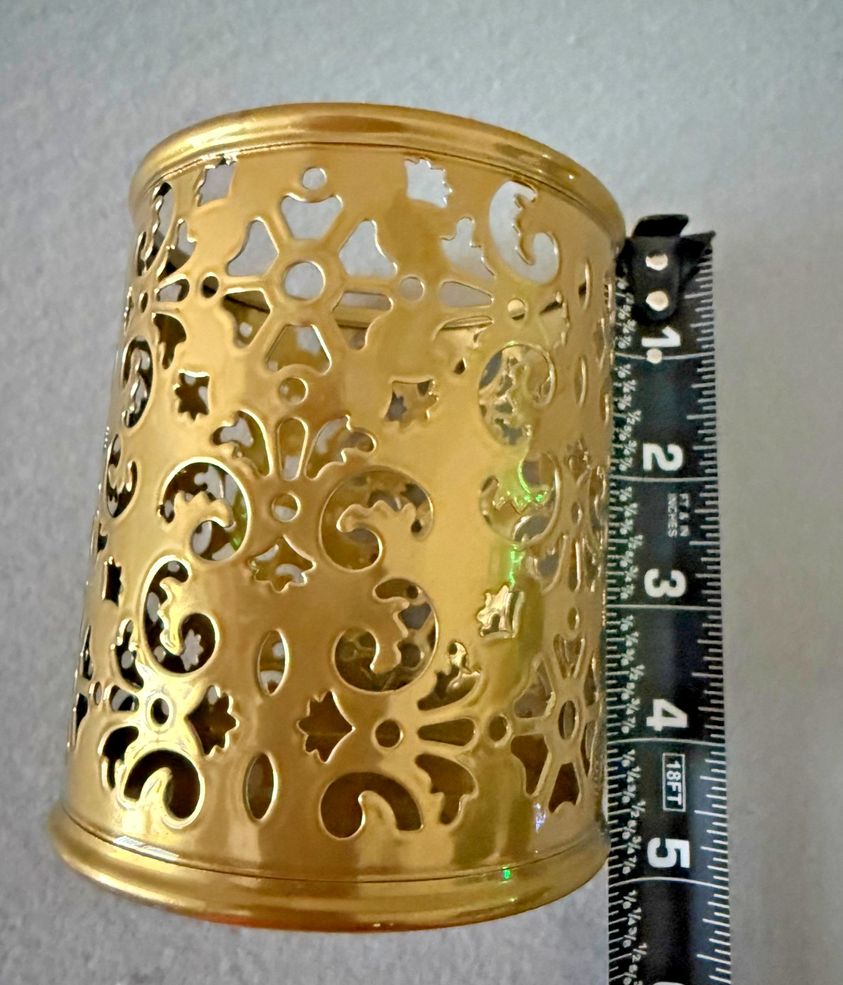Gold Metal GLITZ Filigree Desk Accessory 3 Piece Set Letter Caddy Pen Holder