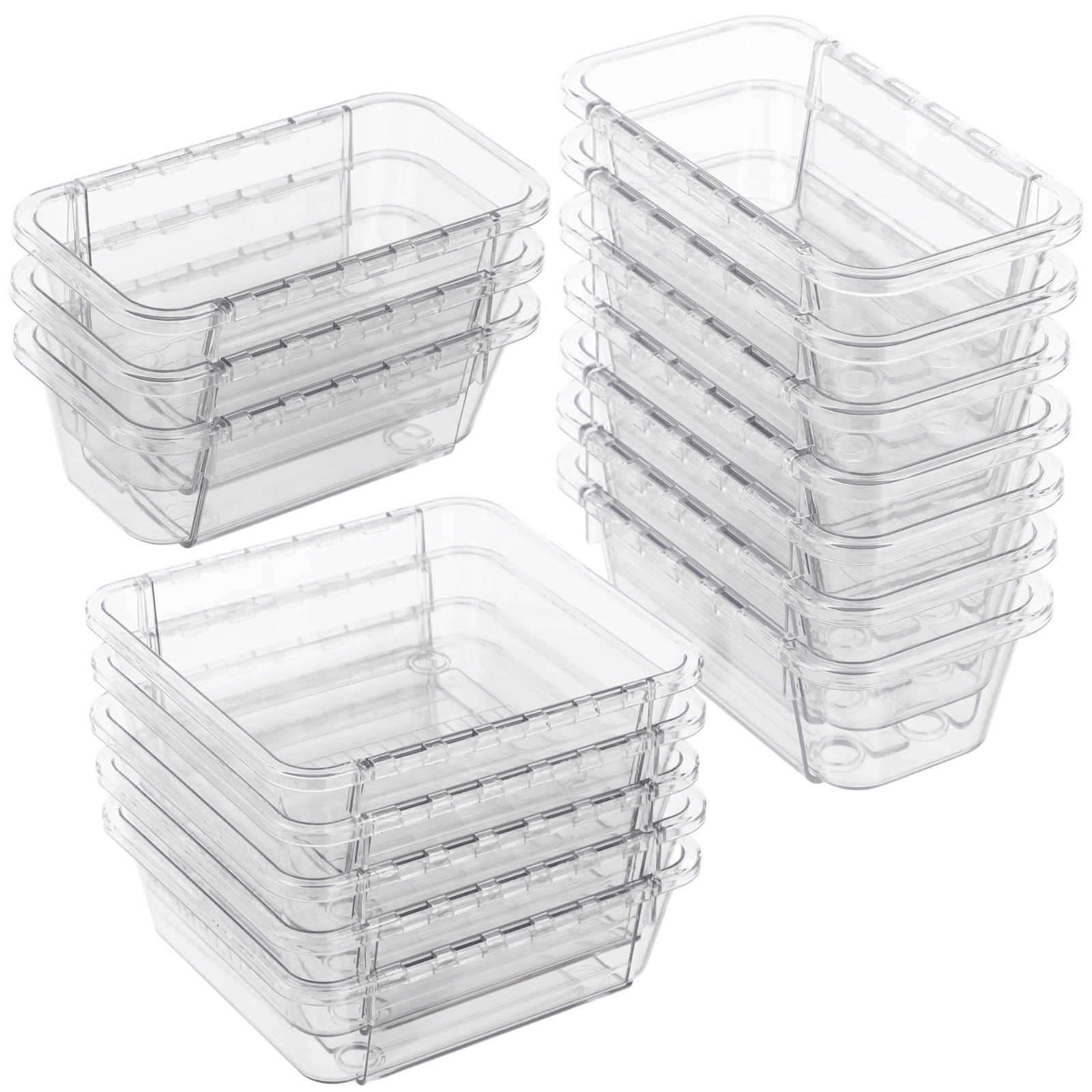 KLYGOBSR 15 Pcs Extendable Clear Bathroom Drawer Organizer Trays 2-Size