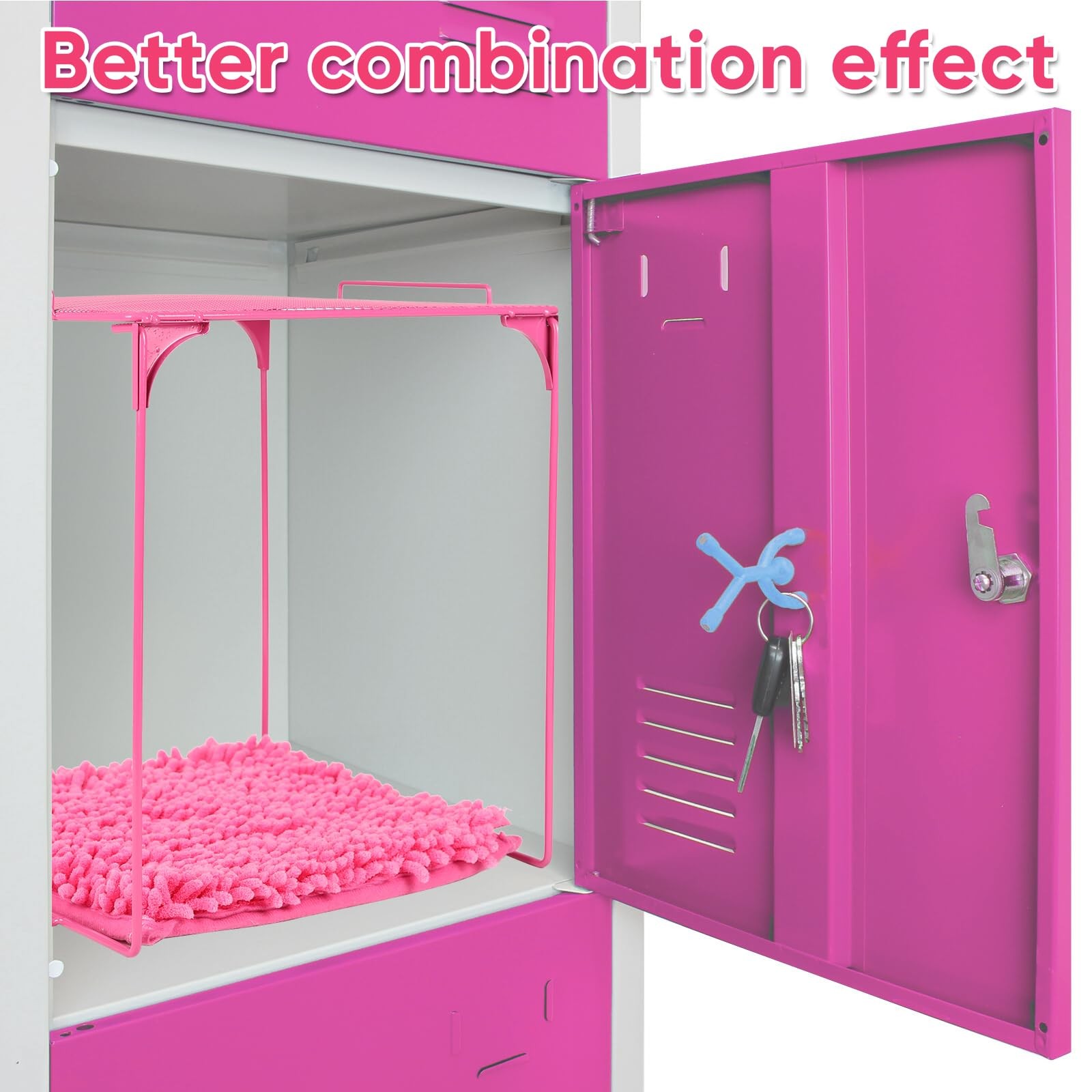 Locker Organizer Shelf Carpet Accessories Decorating Kit Pink Girls School