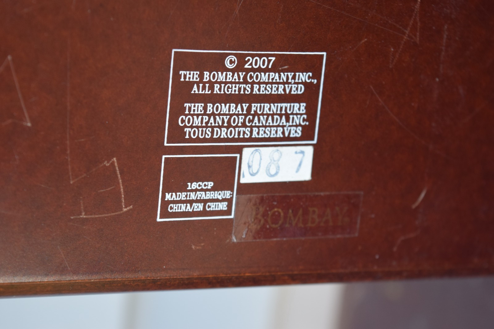 Bombay Company Desk Organizer Charging Station Mail Sorter Drawer Wood