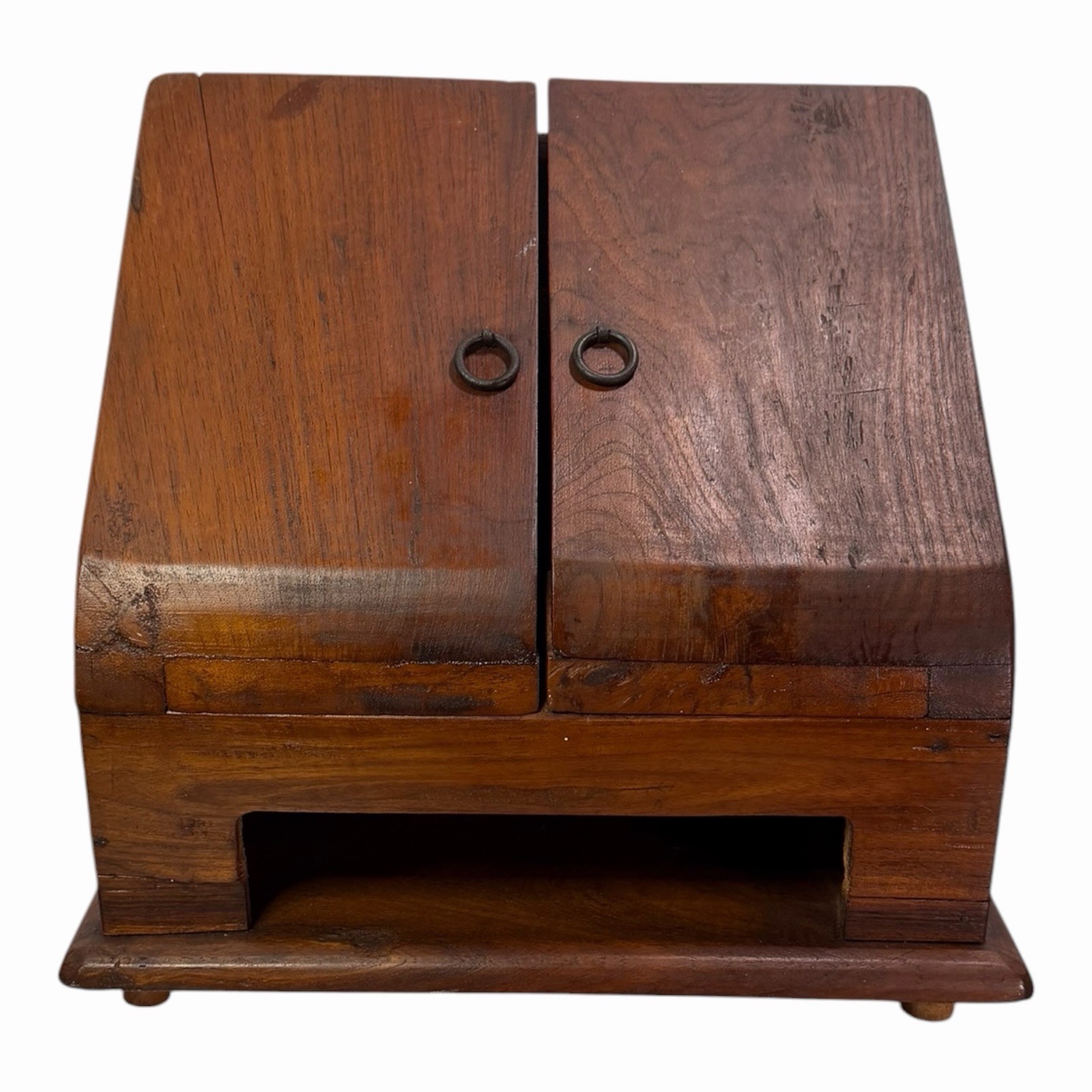 Vintage Wood Desk Mail Organizer. Missing Drawer And Spaces.