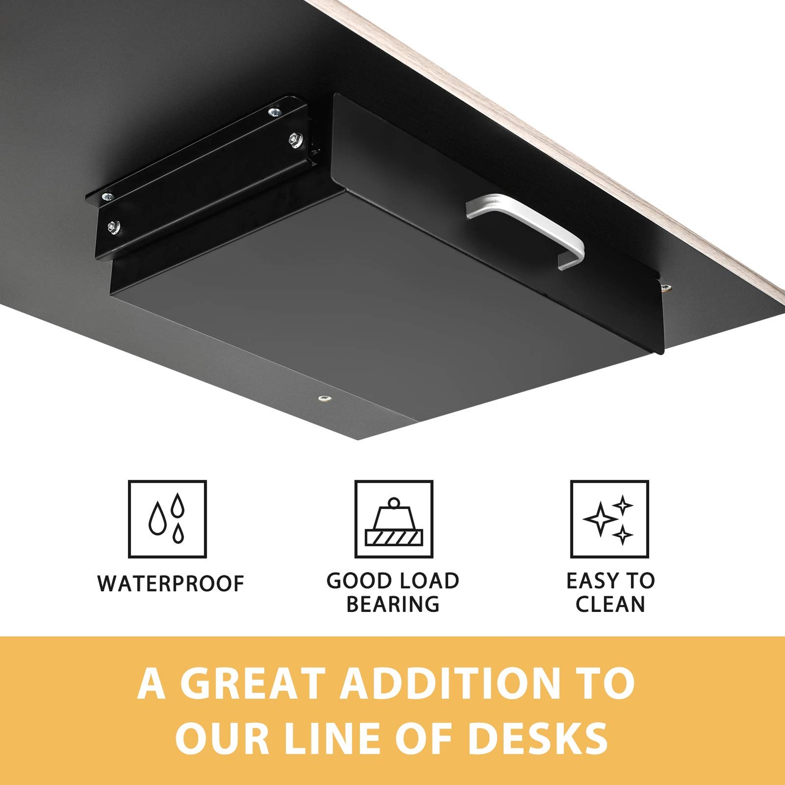 Under Desk Pull-Out Drawer – Storage Organizer Office Mounted, Easy Slide-Out…