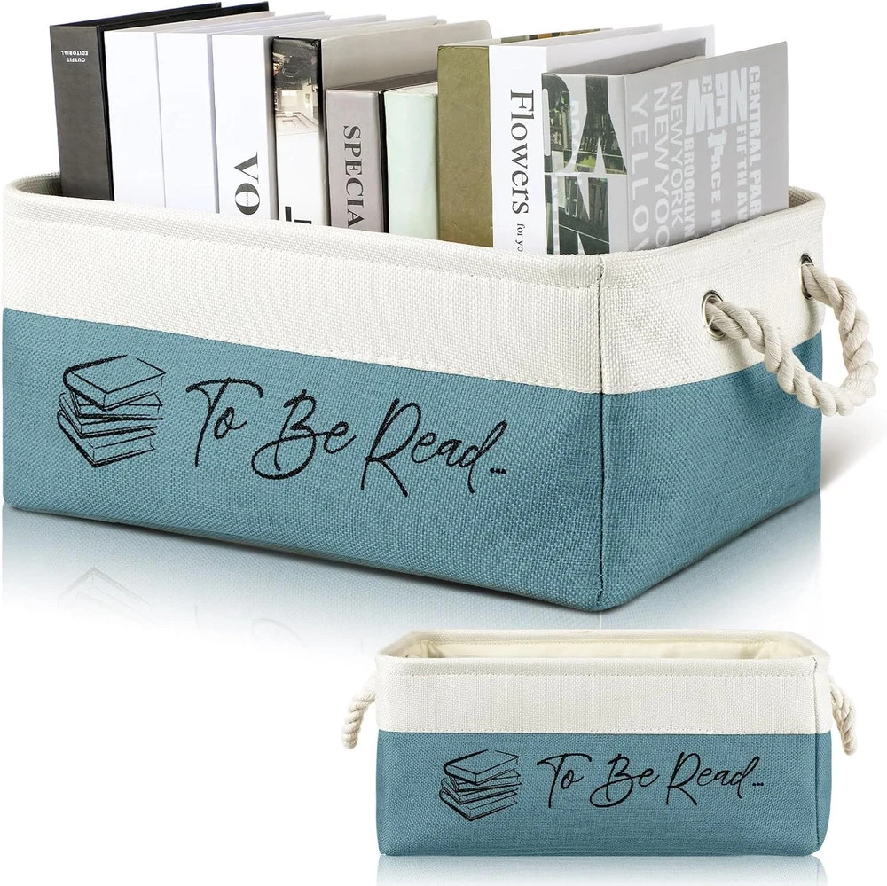 Book Lover Gifts Tbr Book Storage Basket to Be Read List Storage Bin Bookish Acc