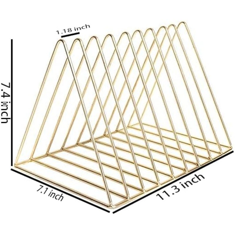 Vertical File Organizer 9 Slot Desk Storage Iron Wire Holder Multifunctional New