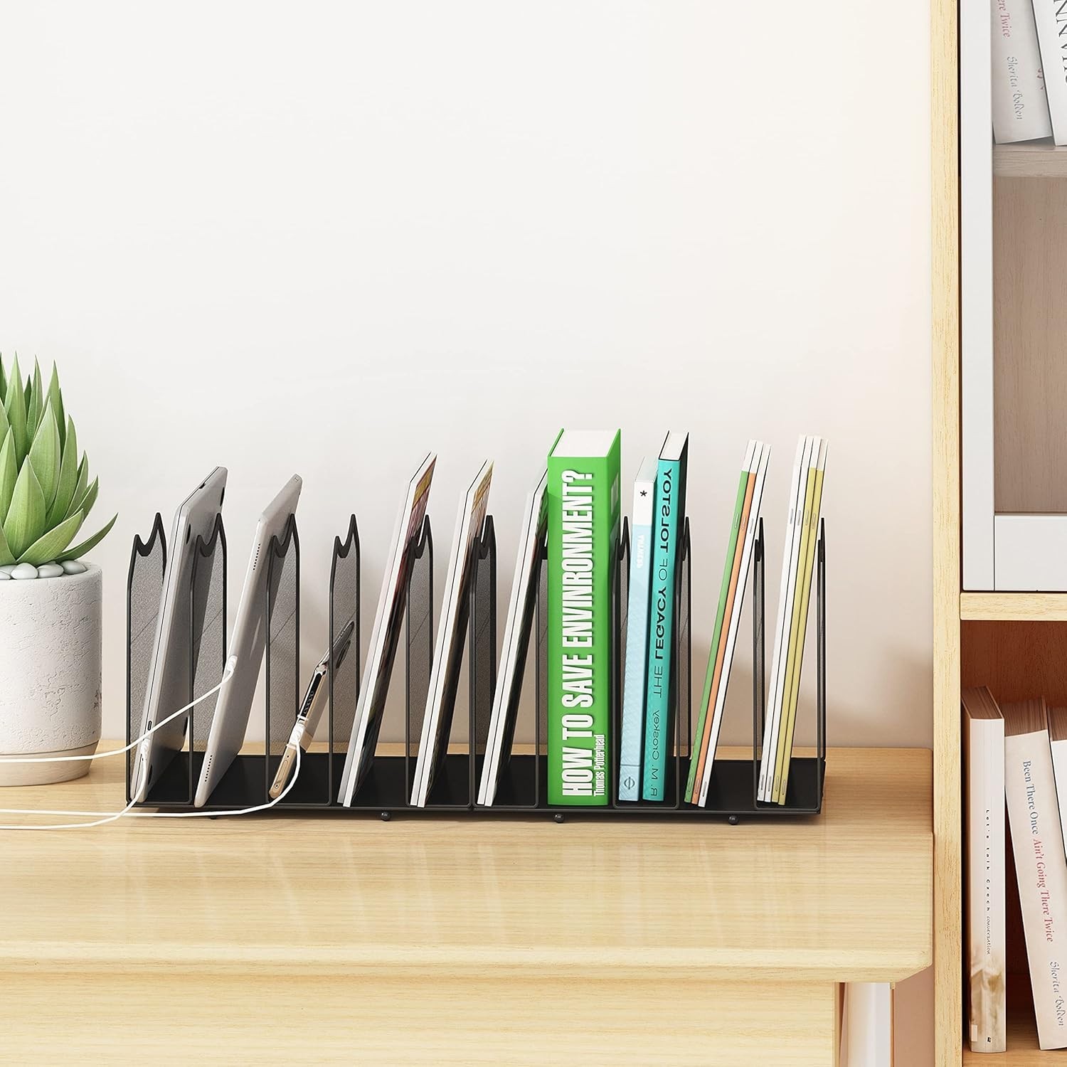 Multifunctional Mesh File Sorter – 5 Sections for Ultimate Desk Organization