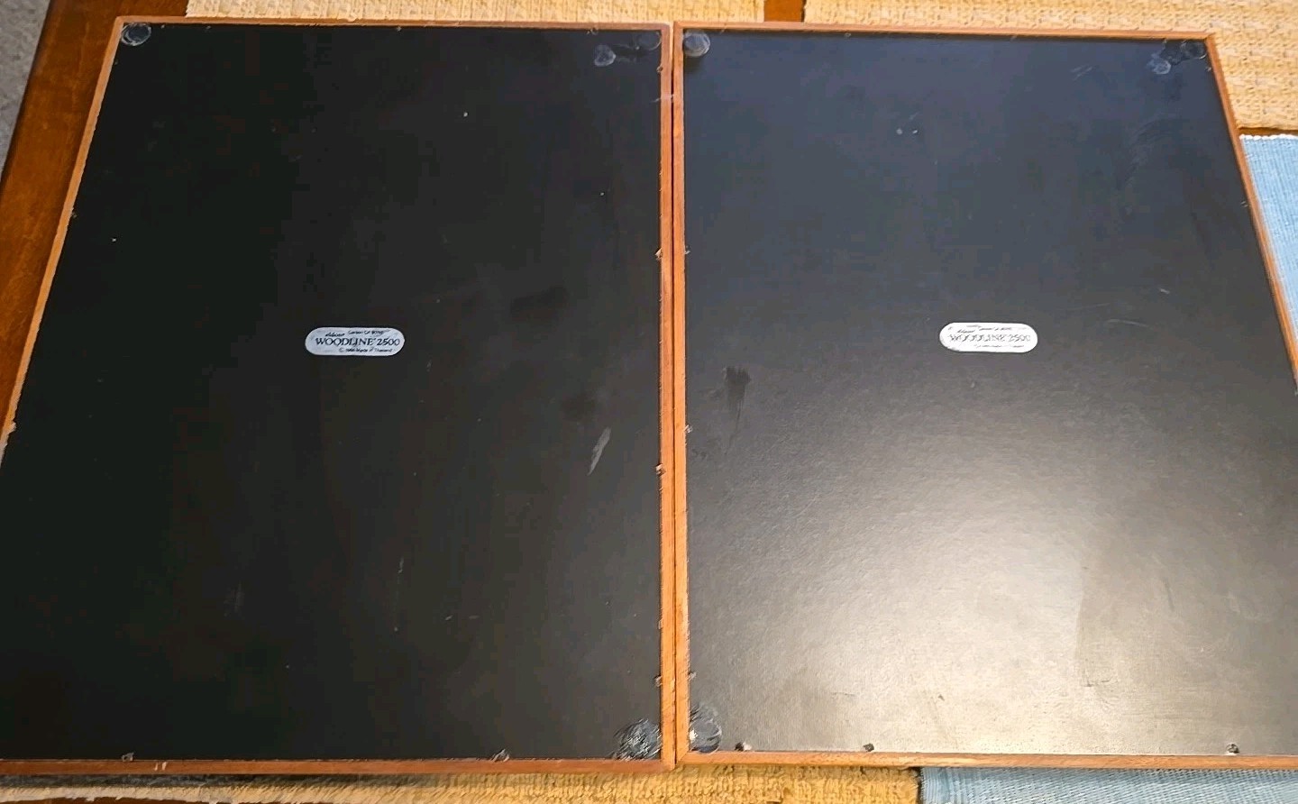 Vtg 1980s Eldon Woodline 2500 Wood/leather Paper Trays