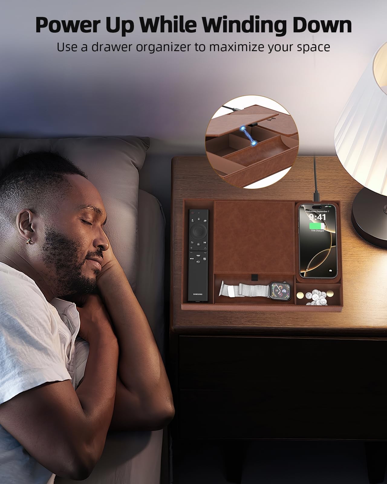Wireless Future Charger Leather Valet Tray Wireless Charging Pad – Edc