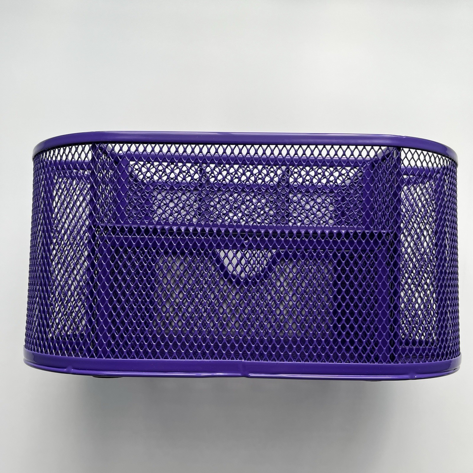 Metal Mesh Purple Pen Holder and Desk Organizer, Office Caddy Storage w/ Drawer
