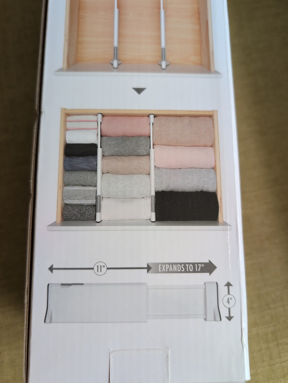 OXO Good Grips Expandable Dresser Drawer Divider 2 Pack