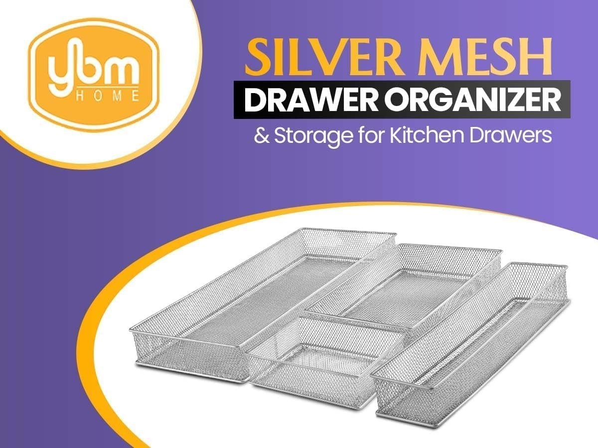 Stylish Silver Mesh Organizer Bins – Lightweight and Versatile Storage Solution