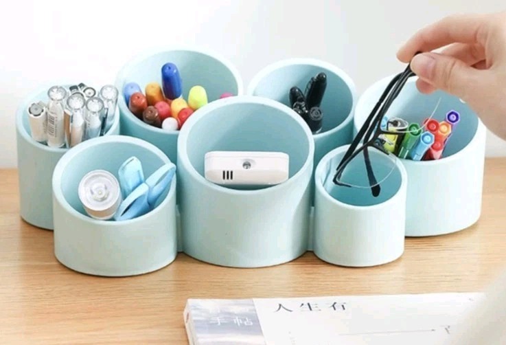 Pencil Holders Wall Mount Organizer Remote Control Holder Modern White Contempor