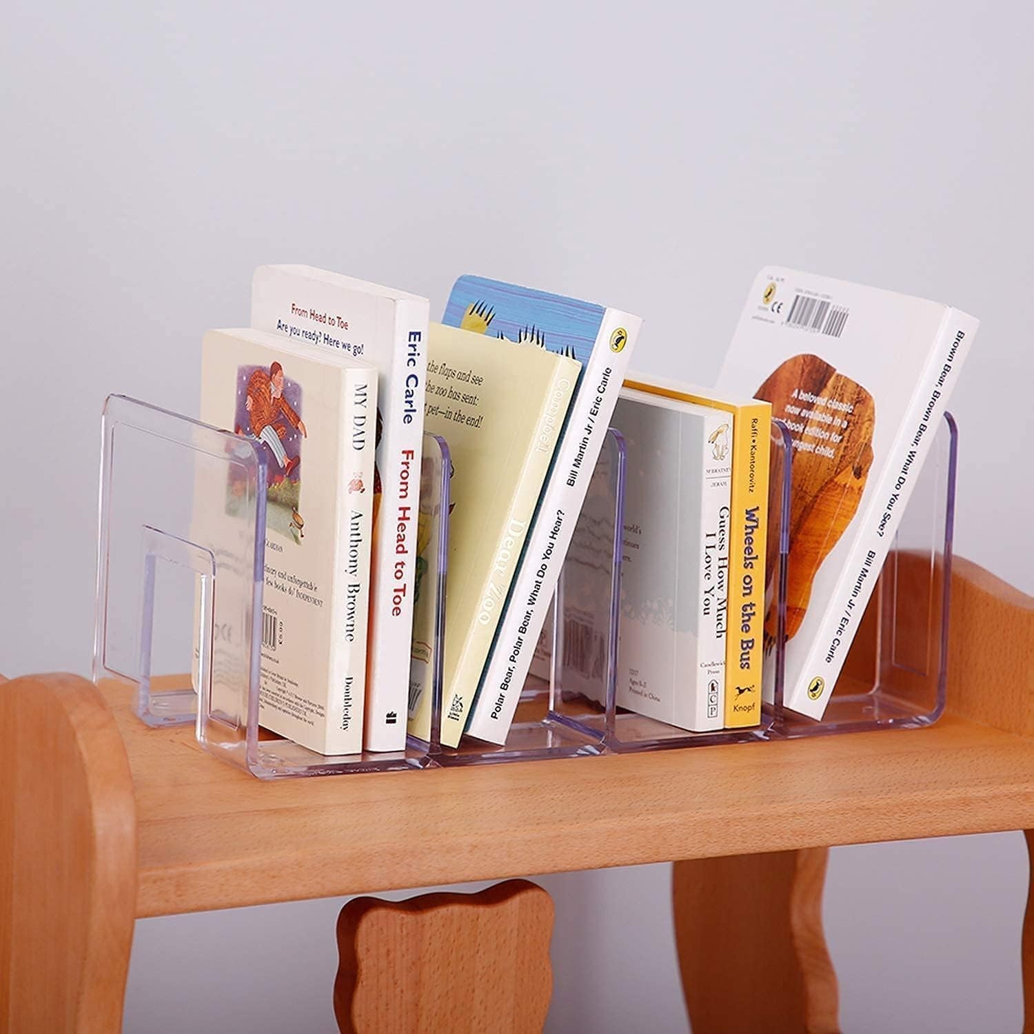 Clear Acrylic Desk File Sorter Purse/Handbag Organizer Clutch Divider Mesh Fo…