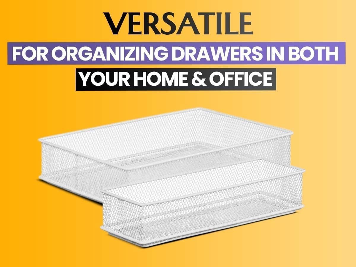 Stylish Steel Wire Organizer Bin – Perfect Dimensions for Desktop and Drawer Use