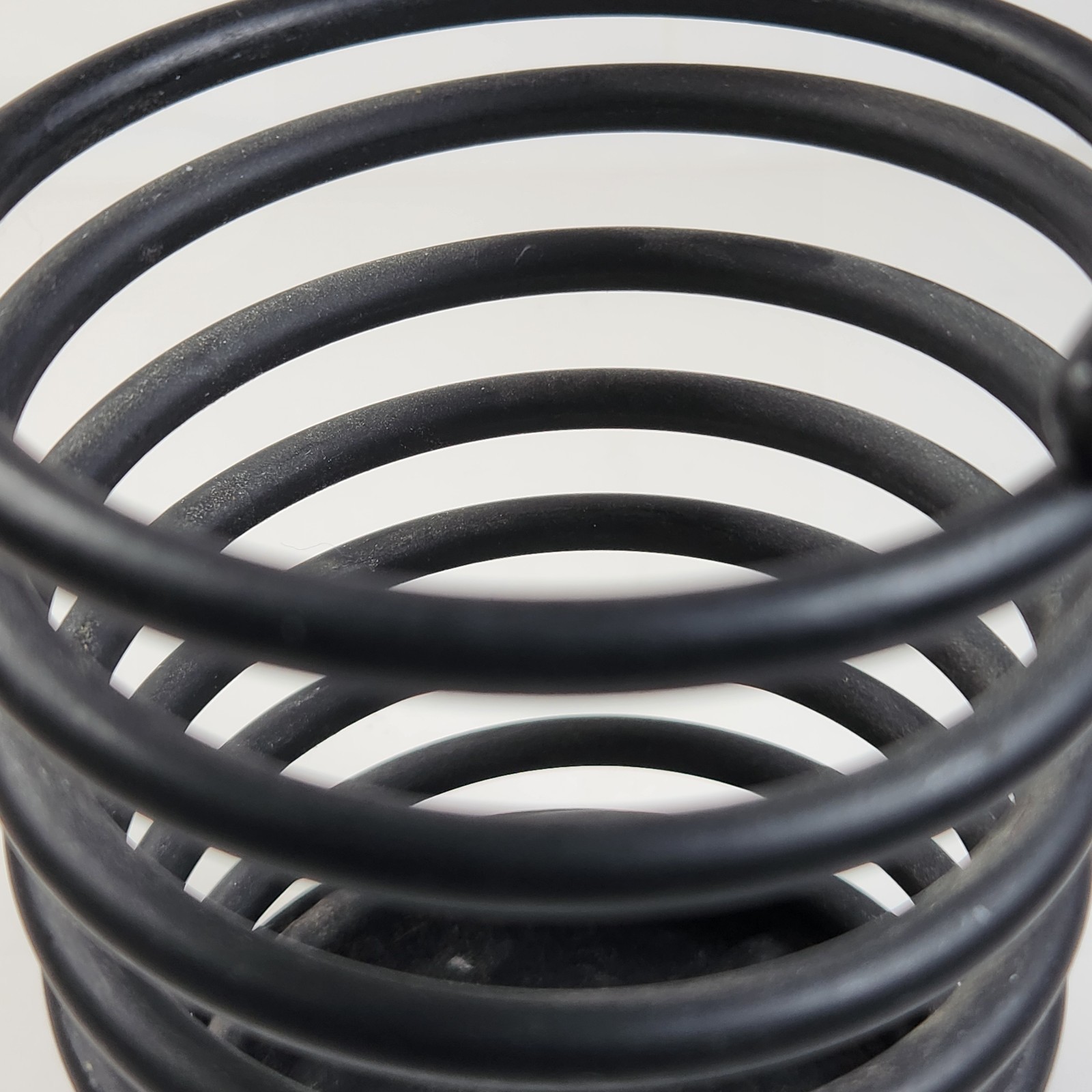 Spectrum Pencil Cup, Spiral Wire with Tilt-Resistant Base, Black Matte Finish
