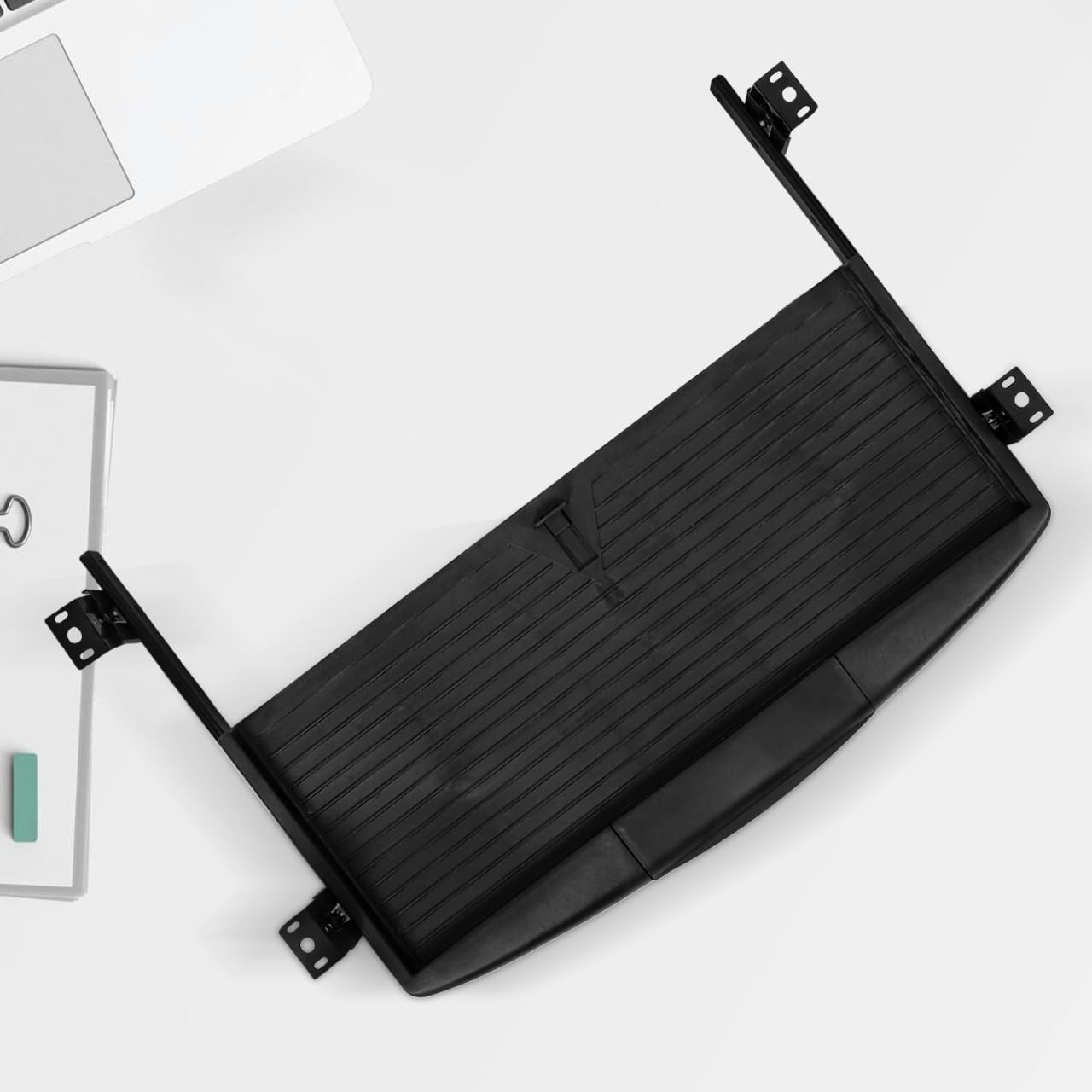 DIYEAH Under Desk Keyboard Tray Slide Out Drawer 53.00X25.50X4.00CM, Black