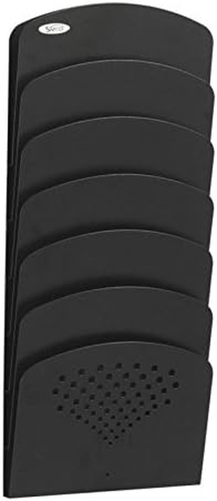 7 Pocket Wall Mounted Literature Organizer Rack – Steel, Black