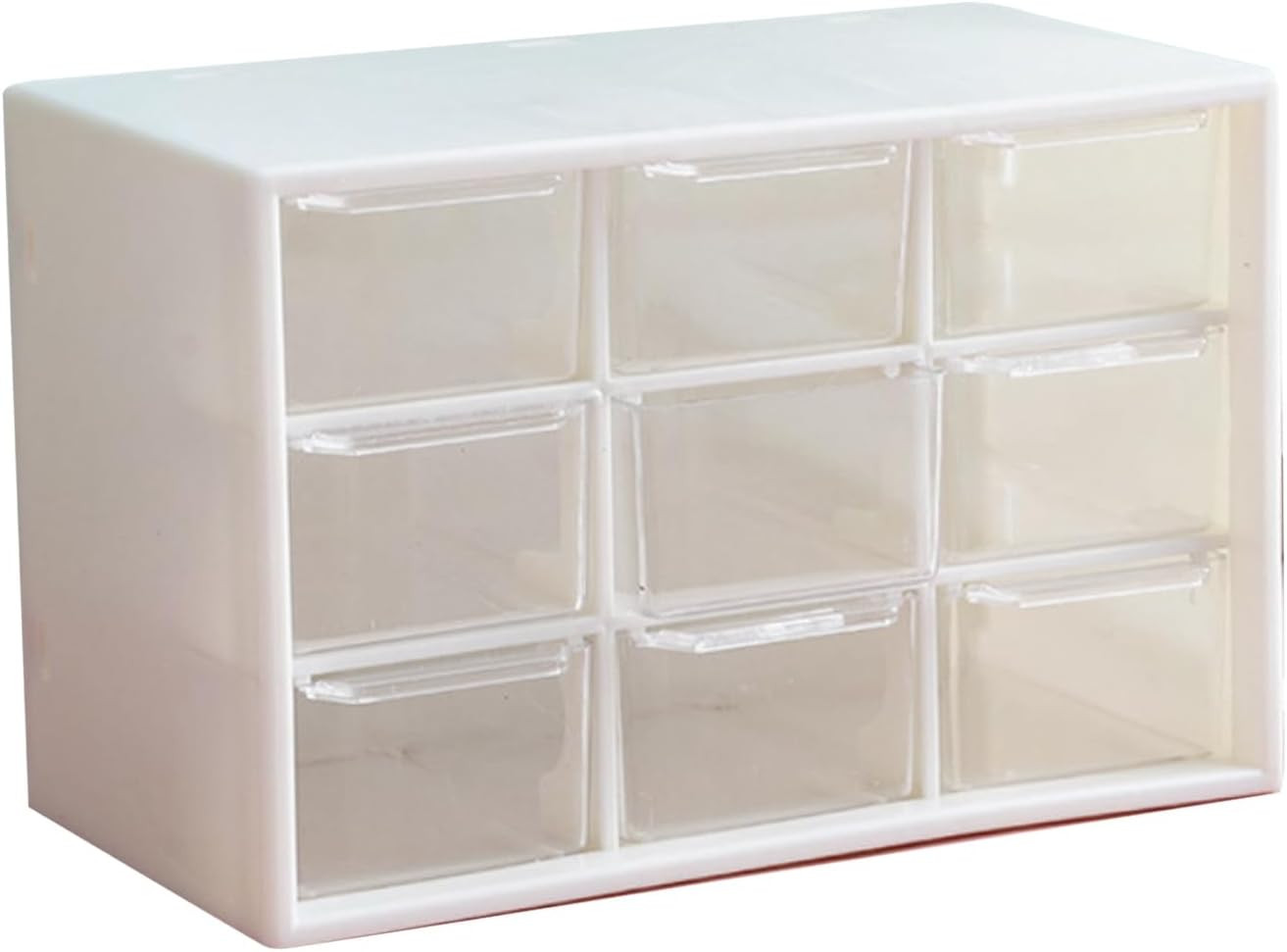 Desk Drawer Stationery Organizer, 9 Drawers Plastic Dust Proof Multi Purpose Sto