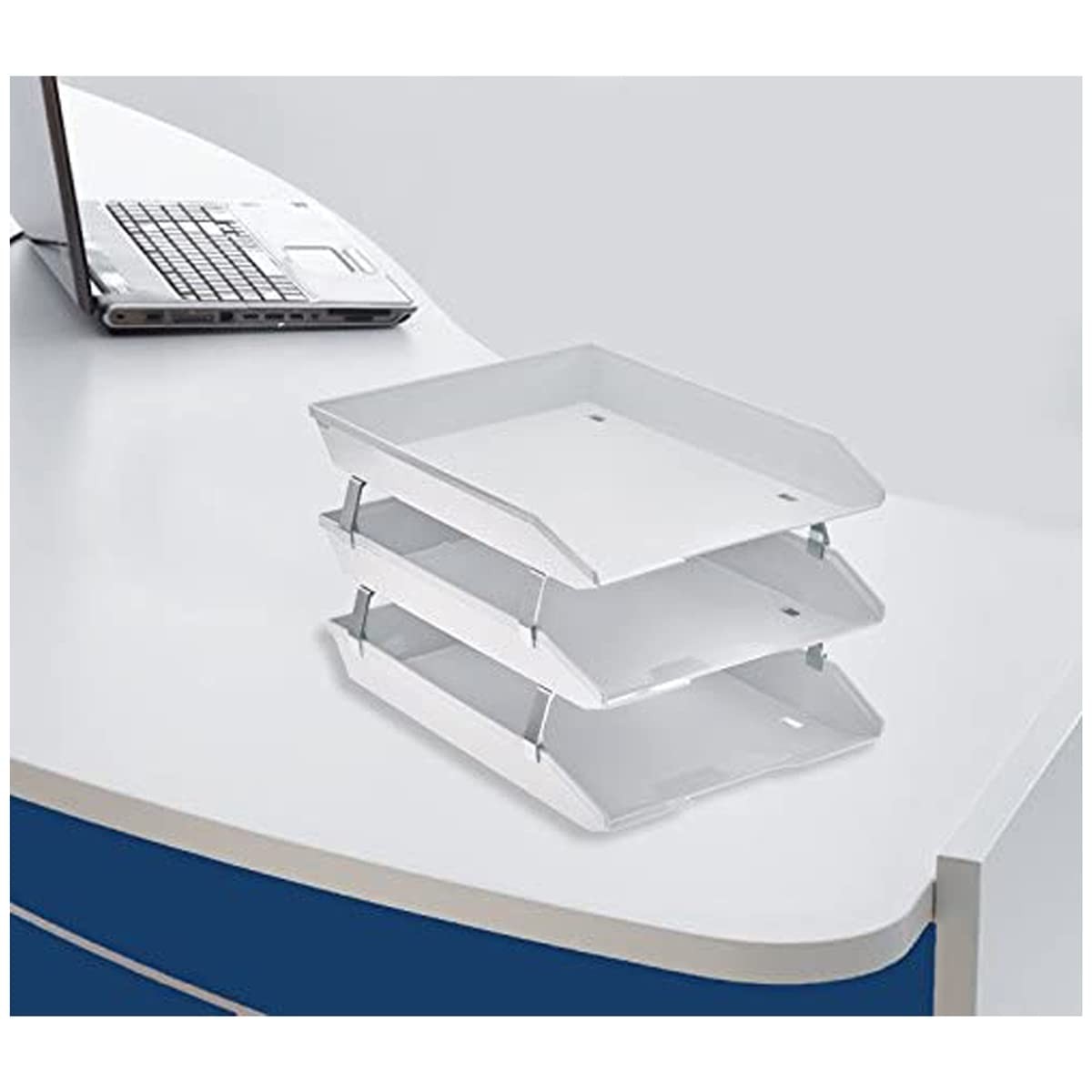 Facility 3 Tier Letter Tray, Front Load, Letter Size/A4, Desktop File Organiz…