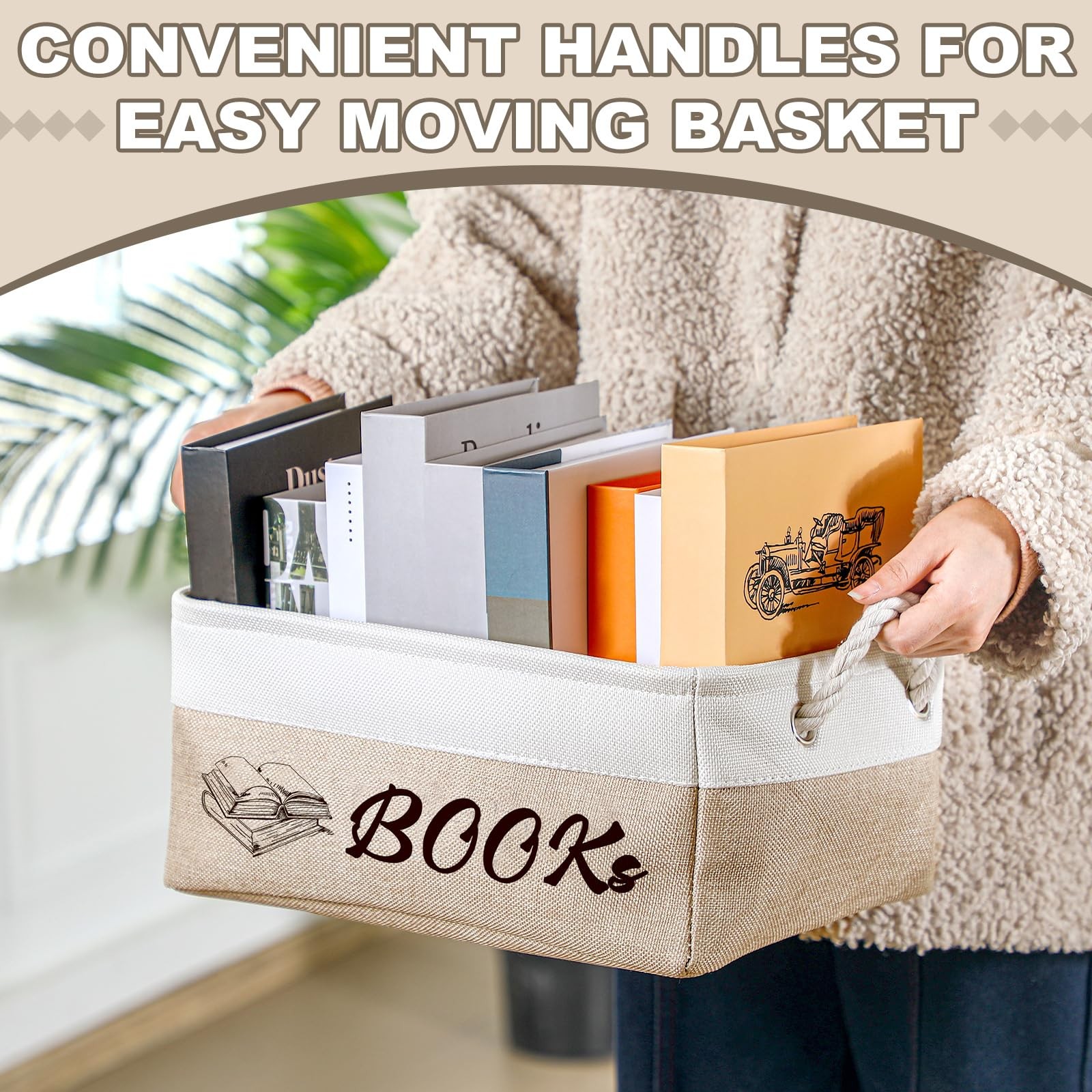 Book Lover Gifts Books Themed Storage Basket Storage Bin Bookish Accessories