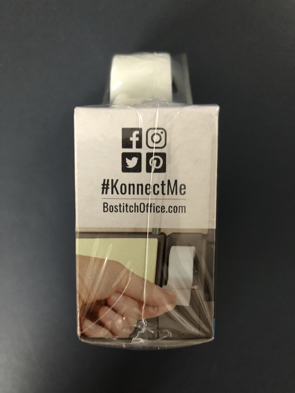 Bostitch Konnect Plastic Tape Dispenser with KT-TAPE-GRAY QTY 6