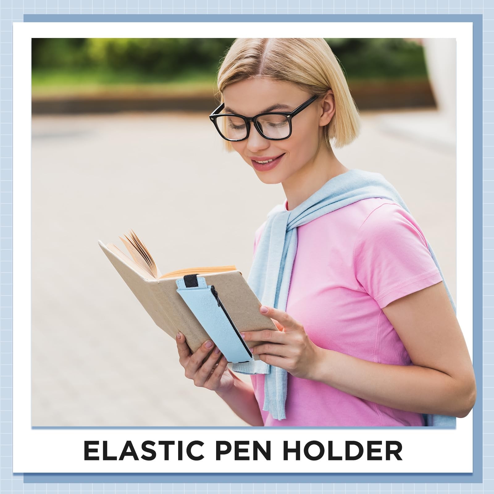 12 Pcs Christan Adjustable Pencil Holder Elastic Adjustable Pen Case Detachab…