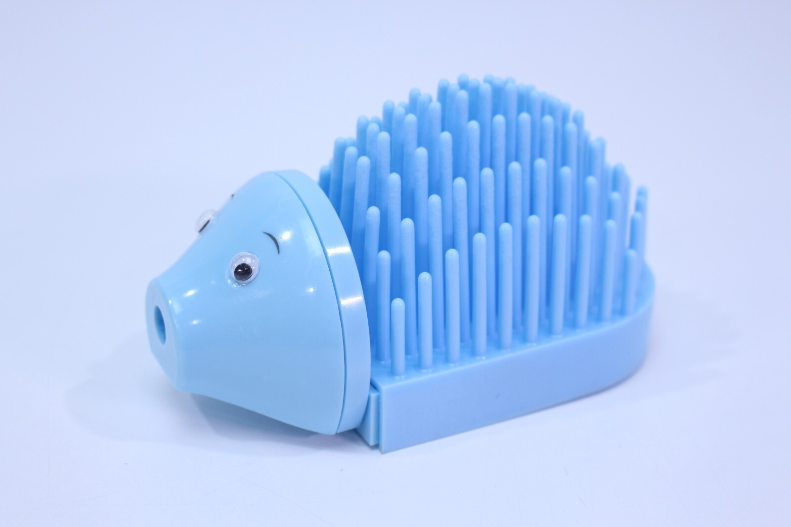 VTG Hedgehog Organizer Desk Pal Storage Pen Holder Pencil Sharpener New NOS BLUE