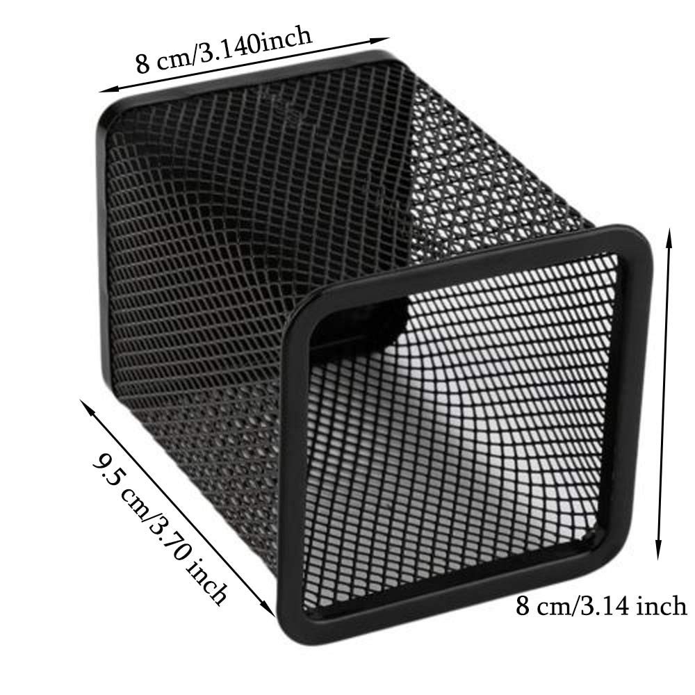 3 Pack Square Pen Holders Pencil Holders Black Metal Mesh Pen Pencil Cups Sta…