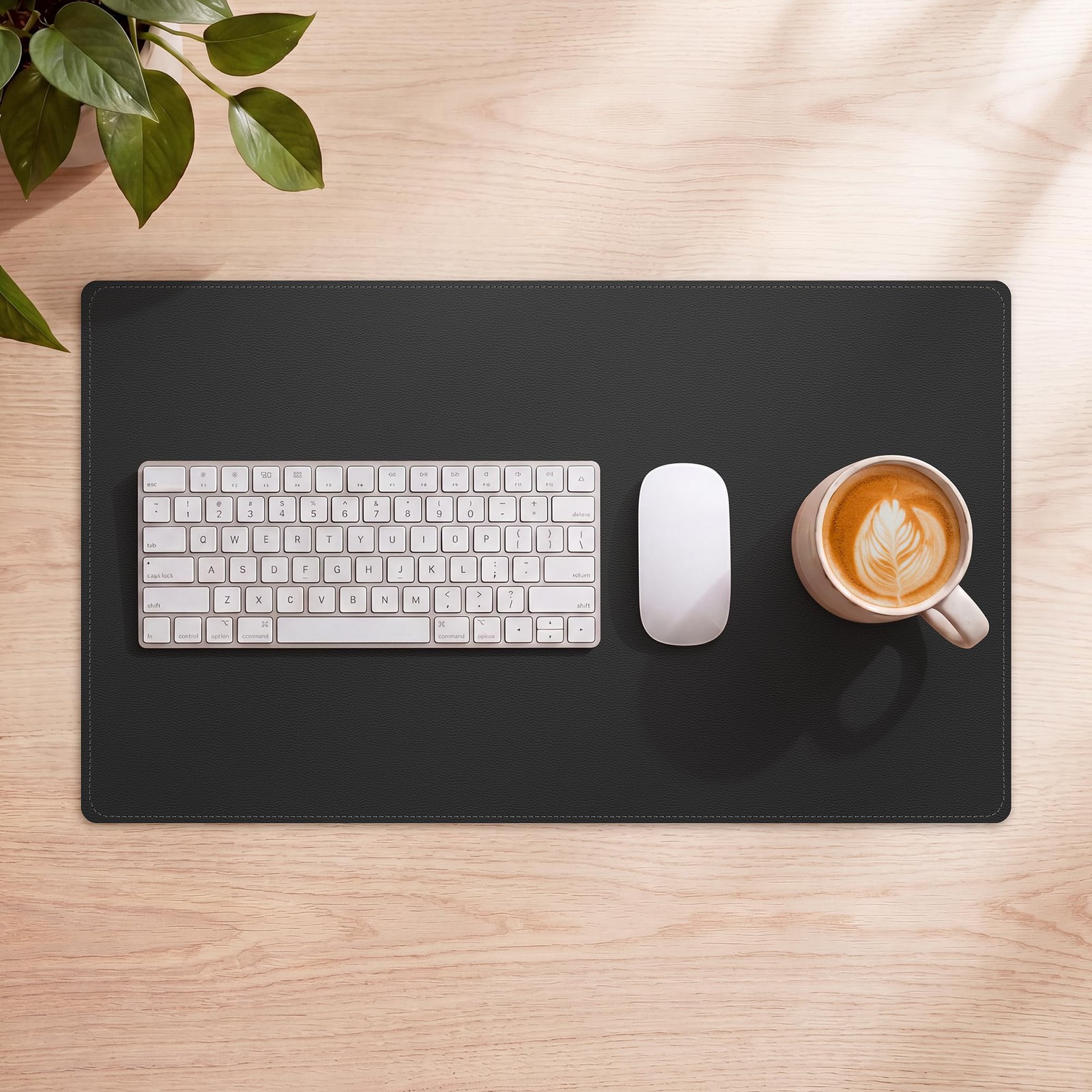 Afiing Desk Mat Black 31.5 X 17 Cork Desk Pad Protector A-3117-Black