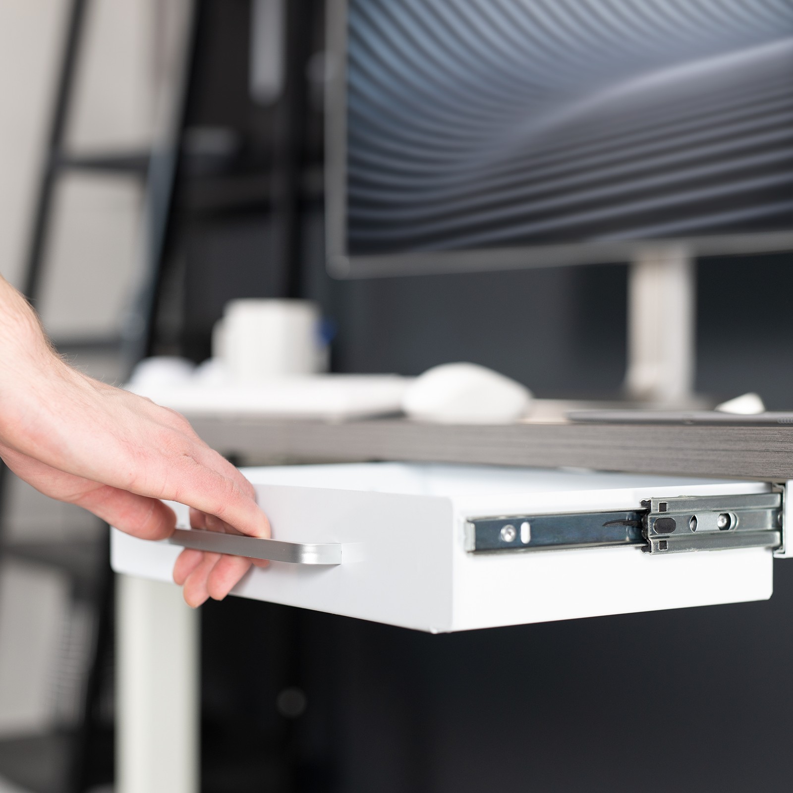 VIVO White Space Saver Sliding Under Desk Storage Drawer with Pull Handle