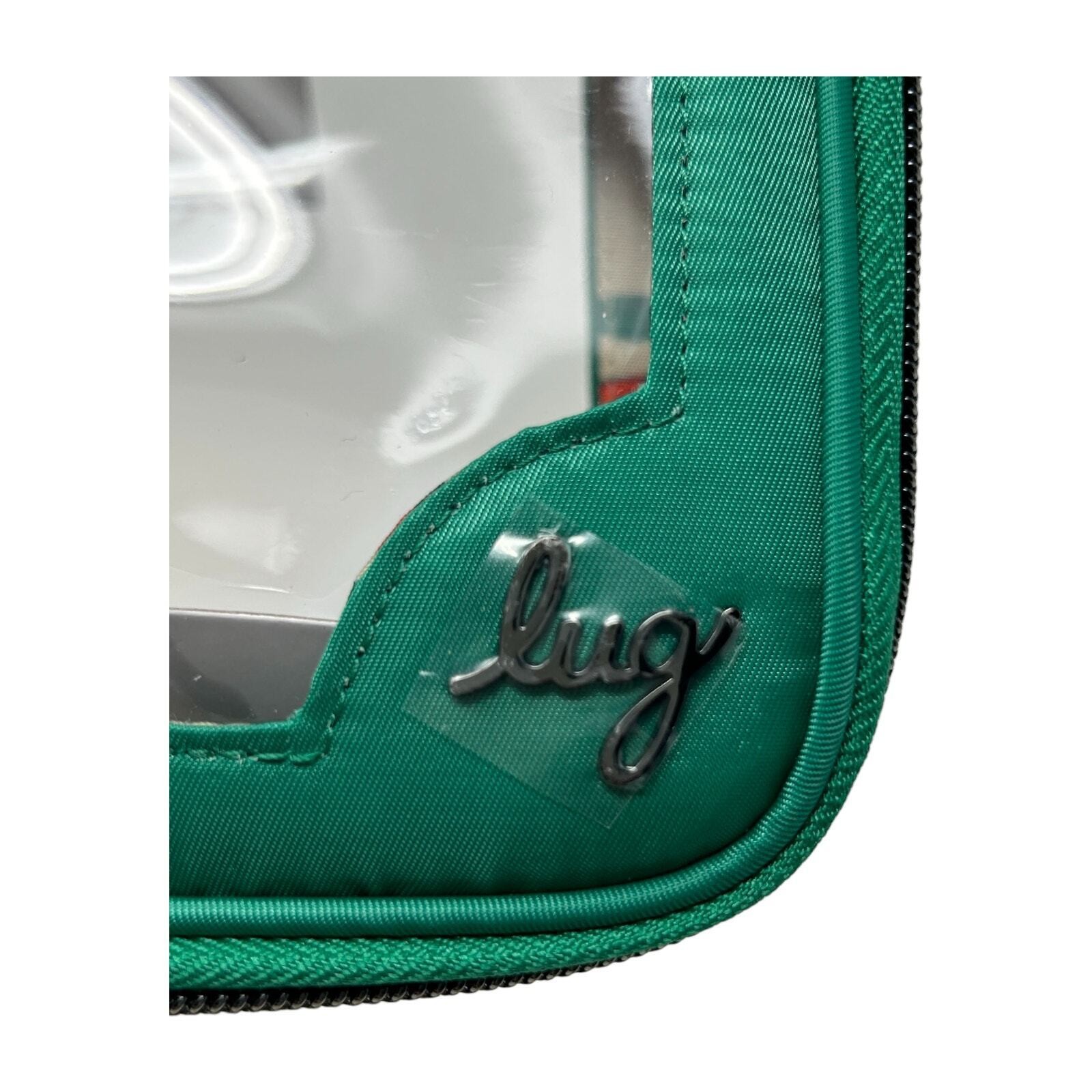 Lug Clear View Zip Storage Pouch Kelly Green Organizer Pencil Craft Desk Travel