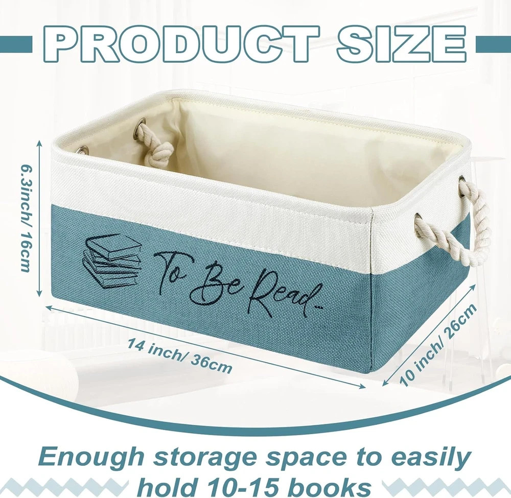 Book Lover Gifts Tbr Book Storage Basket to Be Read List Storage Bin Bookish Acc