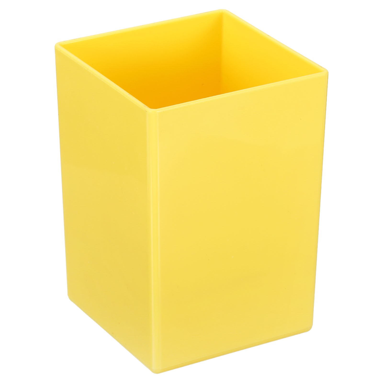 Holder Plastic Pen Makeup Brush Holder Cup Storage Square Organizer Yellow