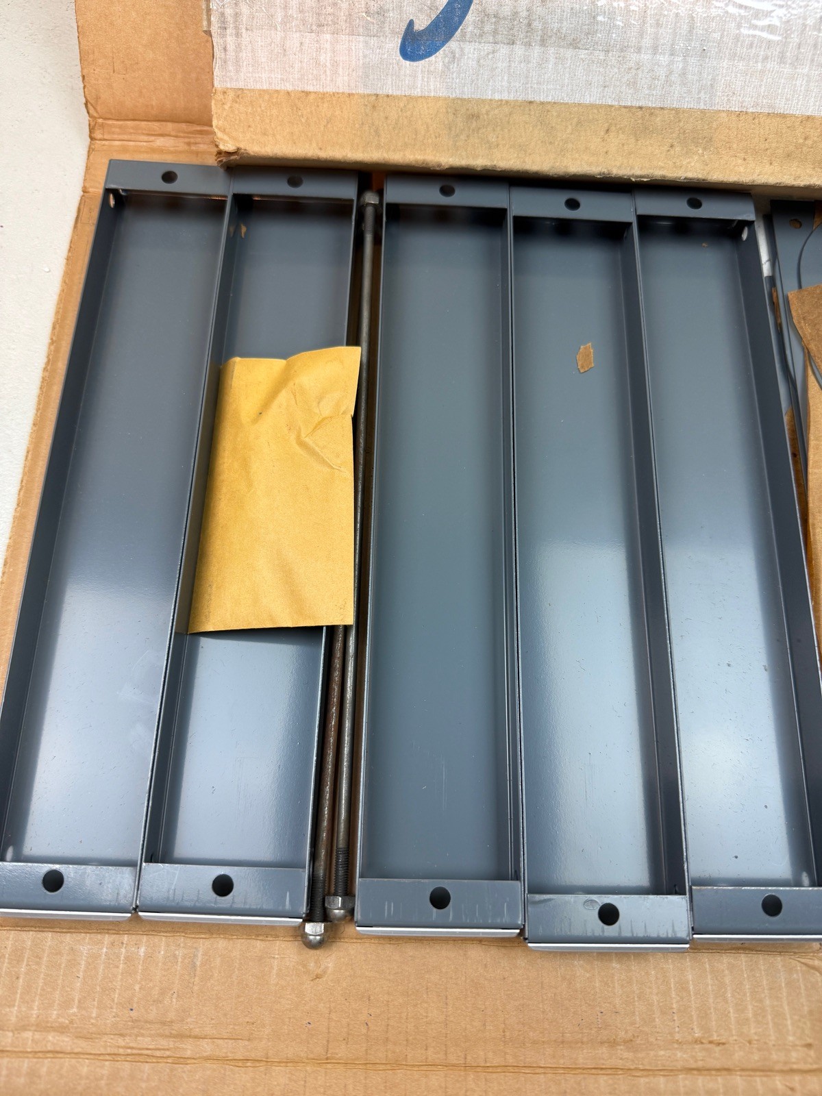 Vintage STEELMASTER Tidy Desk Metal 5 Slot Organizer Dark Gray new open box