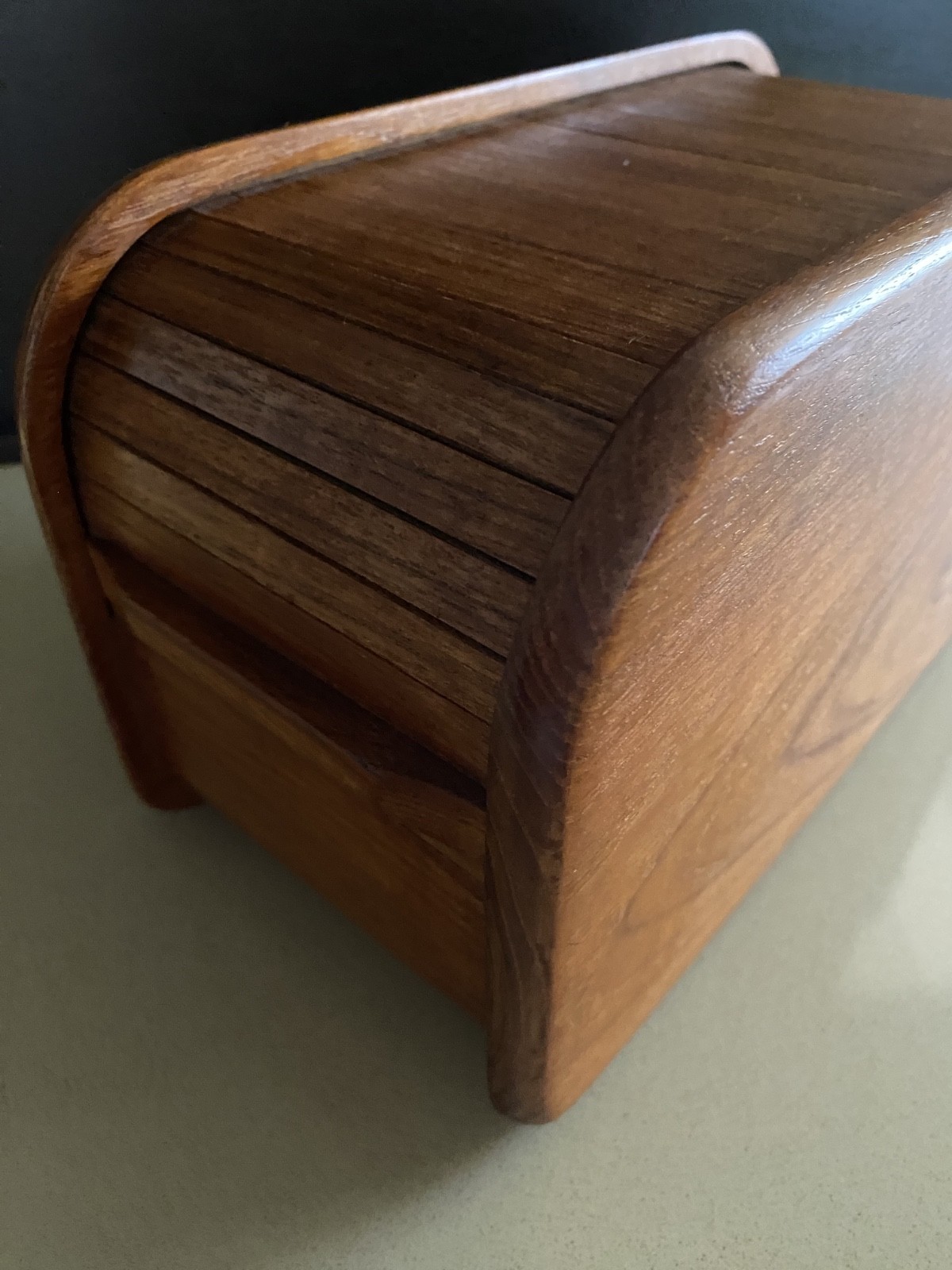 Teak Wood Roll Top Tambora Box from Thailand