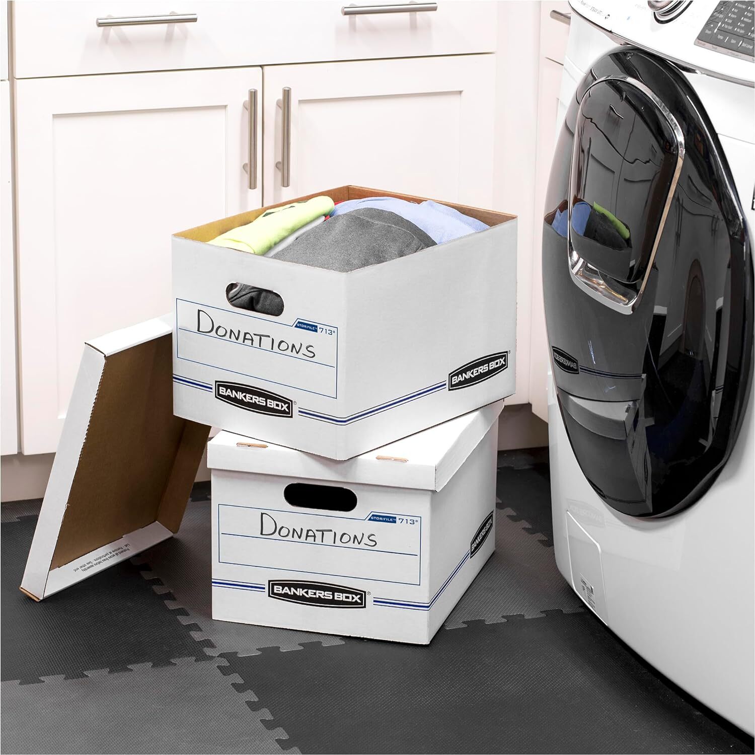 Bankers Box 0071302 STOR/File Storage Boxes, Standard Set-Up, 20 Pack, White
