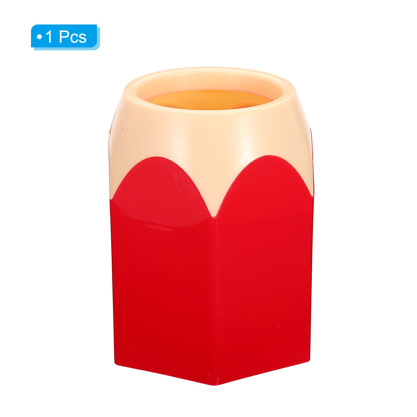 Pencil Holder Pen Holder for Desk Cute Pencil Holders Cup Pencil Shape Red