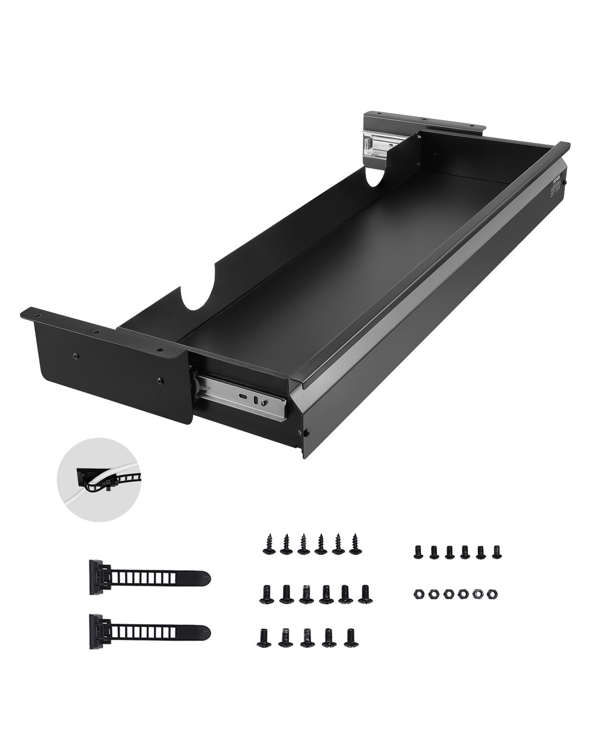 VEVOR 33 in Under Desk Drawer Organizer Slide-out Drawer Space Saver for Office
