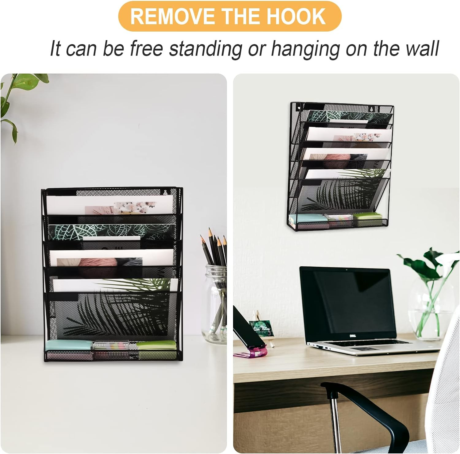 Hanging Organizer Cubicle File Holder – Wall Mount Storage, Office Cubical Acces