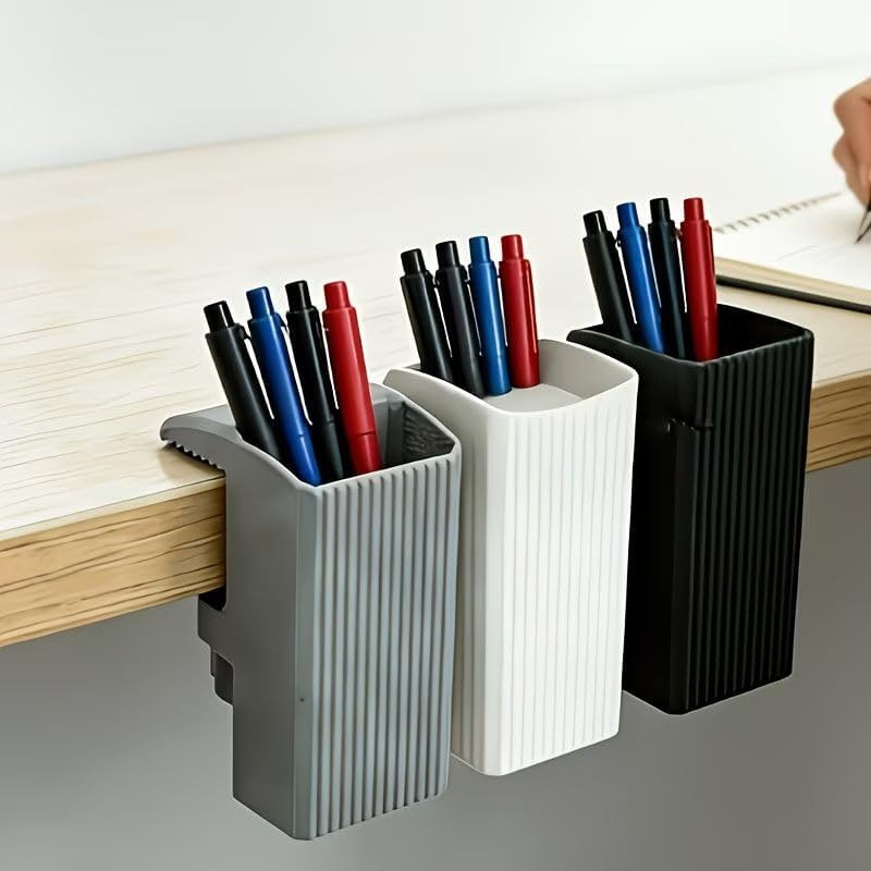 Self-Hanging Clip Pen Holder, Djustable Stationery Storage Organizer for Desk Of